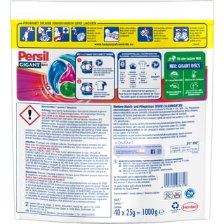 PERSIL Gigant Color DISCS 4er-Set – Waschmittel mit 3x Tiefenrein-Formel – Colorwaschmittel für strahlend reine Wäsche & hygienische Frische in der Maschine