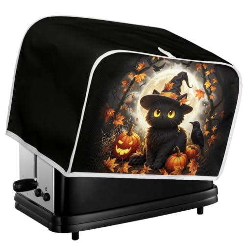 Image of Black Cat Halloween 2 Slice Toaster Cover