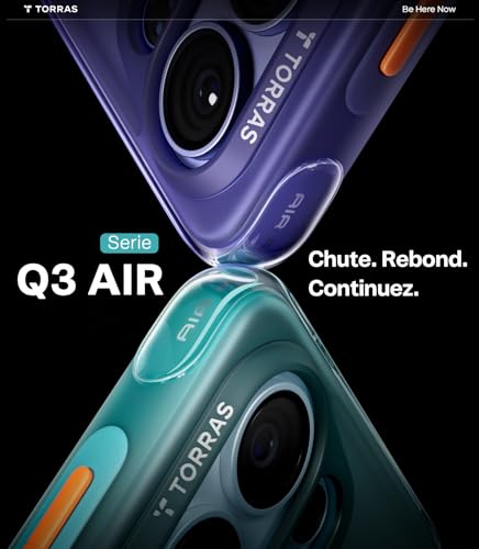 Image of TORRAS 360 Ostand Q3 Air for Samsung S26 ultra case - Real Airbag Shockproof Protection, Strong Magnetic for MagSafe, 12FT Military Drop Tested for Samsung Galaxy S26 ultra Glacier Blue
