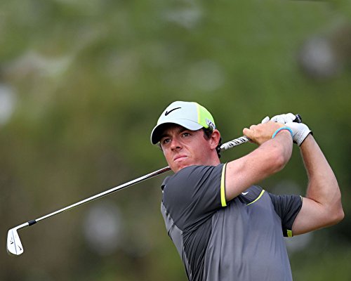 Rory Mcilroy Swinging Golf Club Wearing Cap 24x36 Classic Hollywood