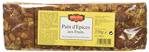 ERIC BUR Pain d'Epices aux Fruits en Tranches 350 g - Lot de 4