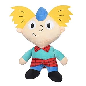 Nickelodeon for Pets Hey Arnold Figure Plush Dog Toy | 6 Inch Soft Fabric Small Dog Toy – Yellow Plush Dog Toy for All Dogs, 90s Nickelodeon Toys from Hey Arnold TV Series (FF14781)