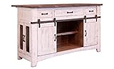 Crafters and Weavers Greenview 3 Drawer Kitchen Island w/2 Sliding Doors & 2 Mesh Doors/Kitchen Counter