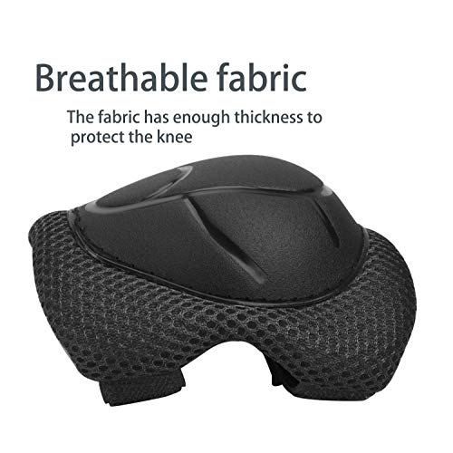 Kids Professional Protective Gear, Knee Pads Elbow Pads Wrists Palm Safety Guard Sets with Adjustable Strap Equipment Protector for Skate Cycling Rollerblading Bike Scooter