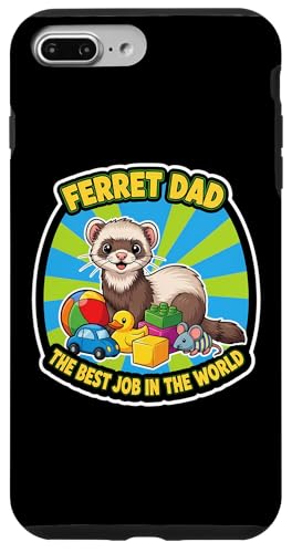Funny Ferret Dad Best Job In The World ���̓� �e �X�}�z�P�[�X iPhone 7 Plus/8 Plus �p