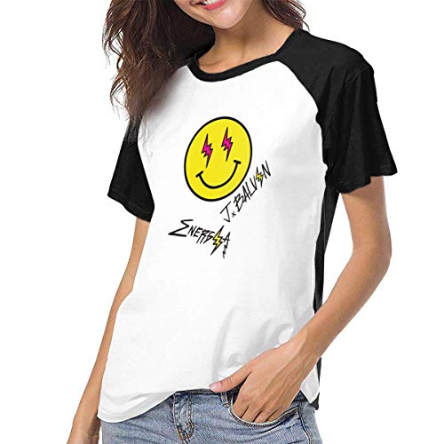 hdghg Camisetas para Mujer,Womens Baseball tee Short Sleeve Raglan Shirt Energia J Balvin Unique Design Clothing