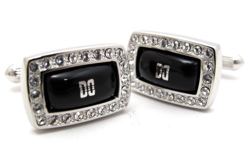 ダックス(DAKS) クリスタルガラスエンクローズドブラックエポキシカフス(カフスボタン/カフリンクス)