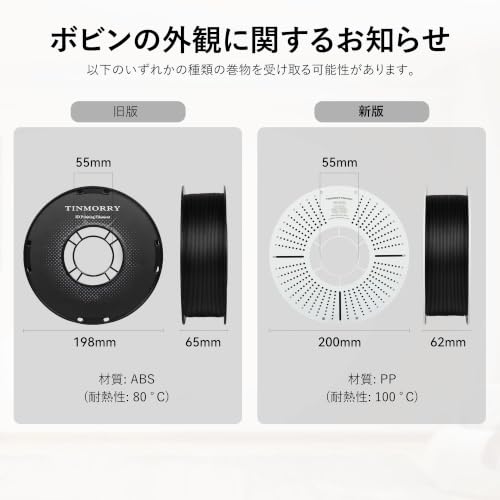 Image of TINMORRY PETG Filament 1.75, PETG 3D Printer Filament, Compatible with Bambu FDM 3D Printer, 1 KG 1 Spool, Matte Black