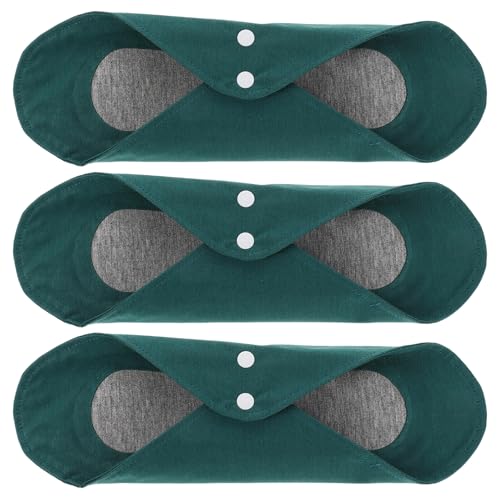 CONGARTENO Compresas de Maternidad Reutilizables de Algodón Transpirable Ultrafinas Costuras Protección Absorbente para Flujo Abundante 3 Unidades Lavables para Cuidado Posparto y Uso