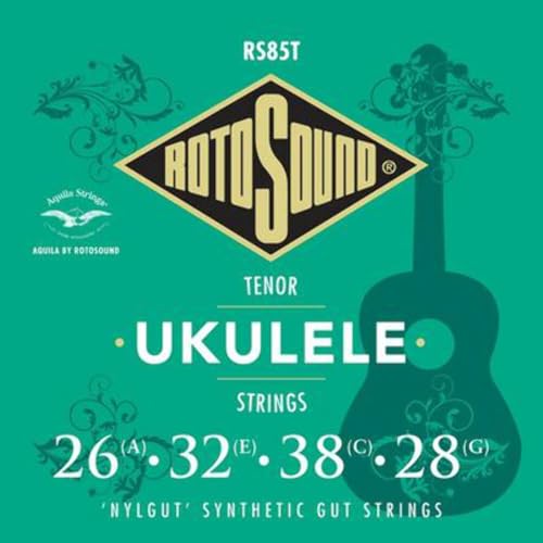 Rotosound Saiten für Ukulele, Ukulelesaiten Satz Tenor Nylgut RS85T Medium 26 32 38 28