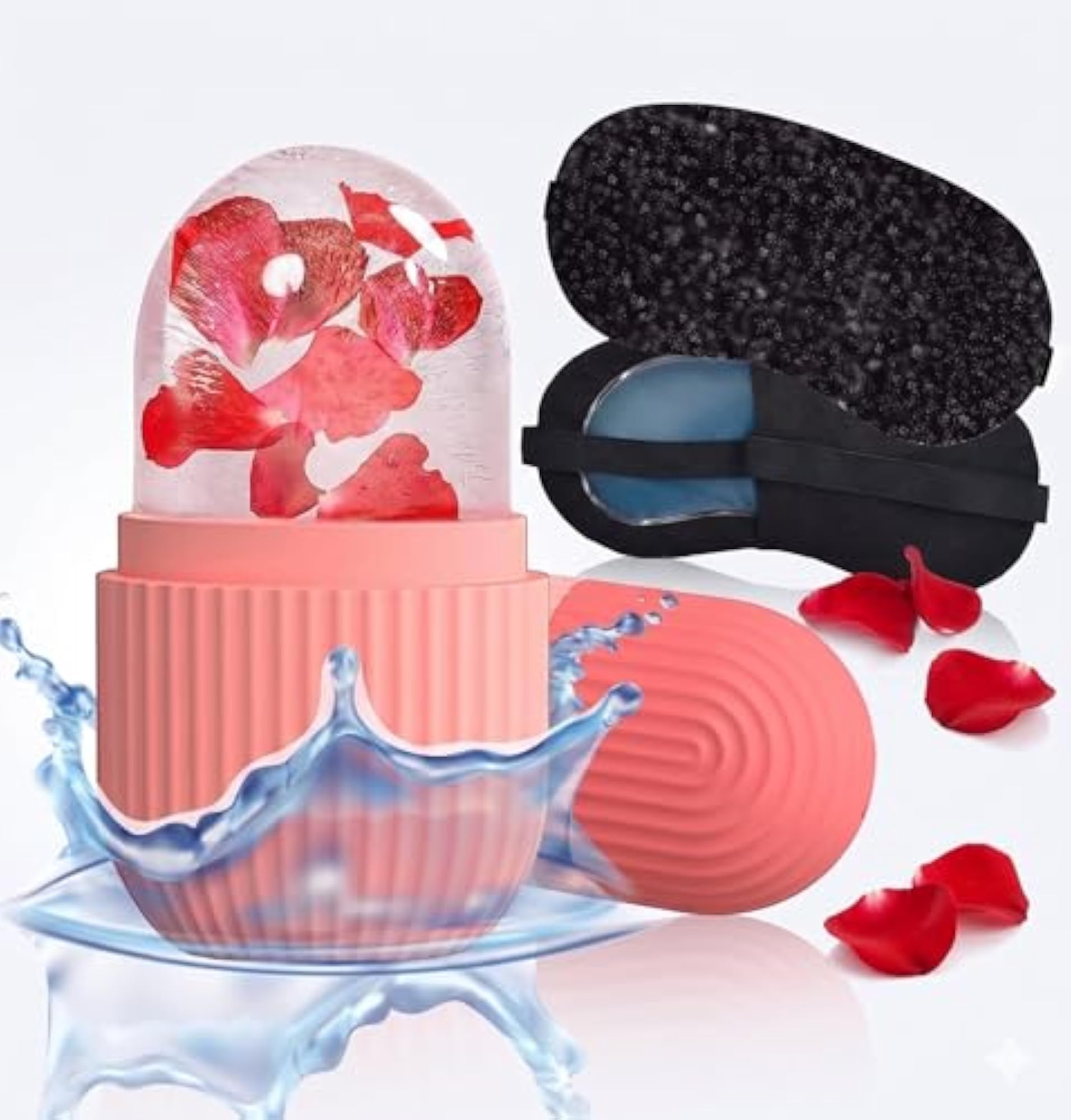 Cold Compress Face Kit, Eye Mask & Ice Cup Roller