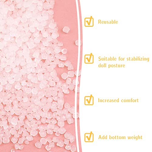 Image of 1.3lb Stuffing Beads, 8.8oz Weighted Beads for Stuffed Animals, Craft Poly Pellets Weighted for Stuffed Animals - 600g