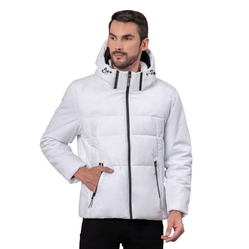 Image of Red Tape Polyester Hooded Standard Length Jacket For Men | Padded & Detachable Hood | Enhanced Comfort