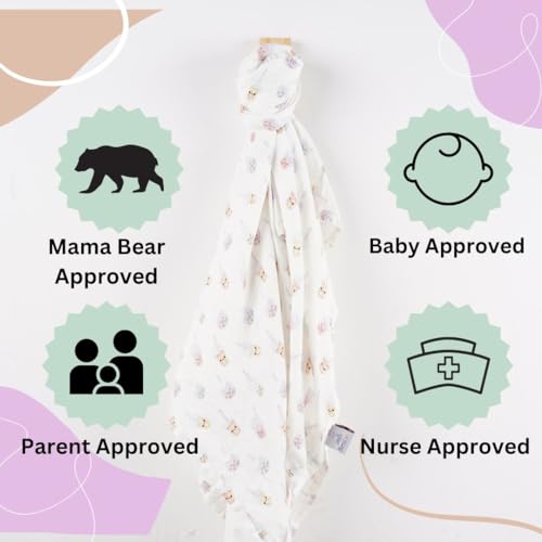 Image of Muslin Swaddle Blanket for Unisex, Soft Breathable and Skin-Friendly Baby Swaddles for Boys & Girls, Newborn Receiving Blanket, Boba Blankets Babies, Large 42 x 47 inches