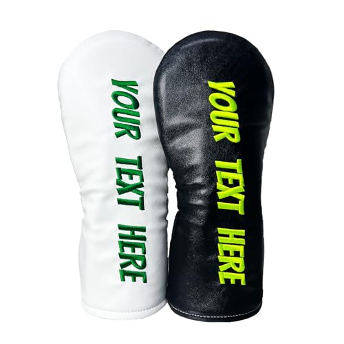 Customize Your Embroidered Text Golf Wood Headcover, Personalize It With Your Name, Slogan, Or Other Text On Driver, Fairway Wood, Hybrid/Ut (Driver)