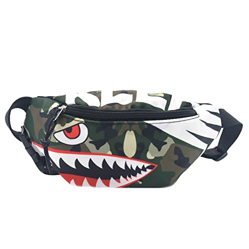 Shark Kids Waist Fanny Pack for Toddler Girls Boys Small Crossbody Purse Waist Pouch Belt Bag for Running Hiking Cycling