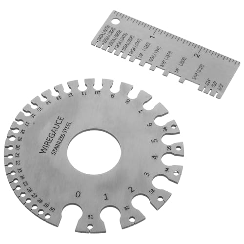 Juego de Calibradores de Medición de Alambre Acero Inoxidable 2 pcs