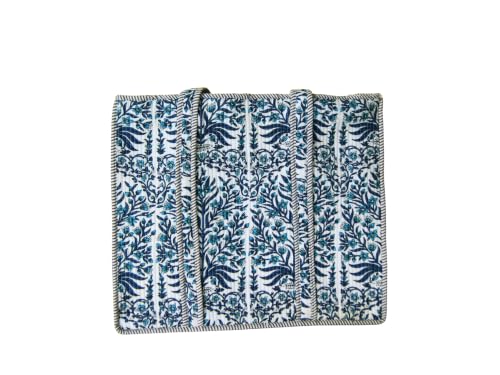 Imagen de Jomy Bolso Tote Bag Estampado Bolsa de Hombro tejido acolchado 100% Algodón Dos asas de hombro cierre con cremallera Bolsa de compras