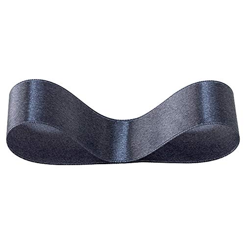 ヘッズ リボン 25㎜幅×20m巻 チャコール 1巻 サテン 片面 HEADS 2561R