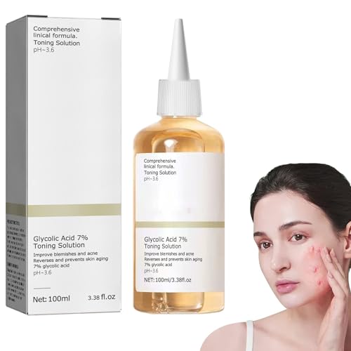 Glycolic Acid 7% Toning Resurfacing Solution,Glycolic Sour 7% Toner,Solución Tonificante Exfoliante,Solución Tonificante,Tónico De Ácido Glicólico Para Rostro,Acido Glicolico Para Facial,100ml
