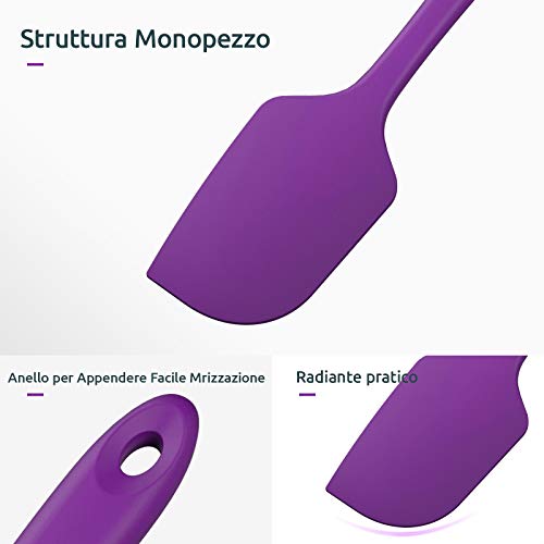 U-Taste Spatola Silicone Set da 4 Pezzi Spatola