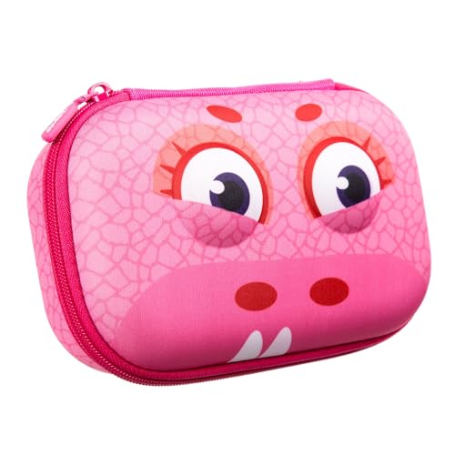 ZIPIT Wildlings Pencil Box for Girls, Large Capacity Cute Pencil Case for School, Stationery Organizer Box, Pink
