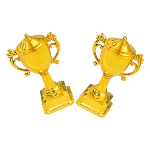 Gatuida 1 Juego Copa De Miniatura De Plástico Decoración Para Pasteles Reconocimientos Y Fiestas Deportivas Para Cumpleaños 2 Piezas