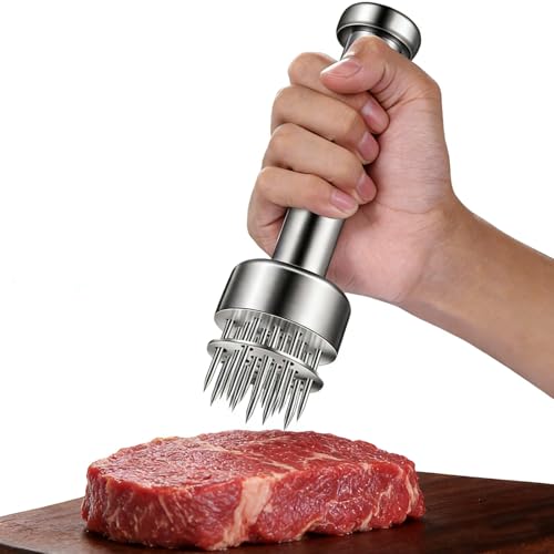 Gliitatu Fleischklopfer aus Edelstahl Meat Tenderizer Werkzeug mit Nadelkopf Spülmaschinenfest Küchenhelfer zum Zartmachen von Rindfleisch Schweinefleisch und Hähnchenbrust