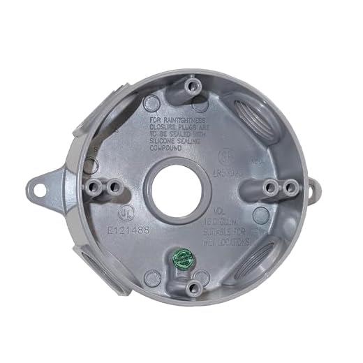 Sigma Engineered Solutions, Gray Sigma Electric 143854 1/2-Inch 5 Hole Round Box