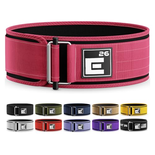 Self-Locking Weight Lifting Belt,Premium Weightlifting Belt for Serious Functional Fitness, Weight Lifting, and Olympic Lifting Athletes,Deadlift Training Belt (Small, Miami Pink)
