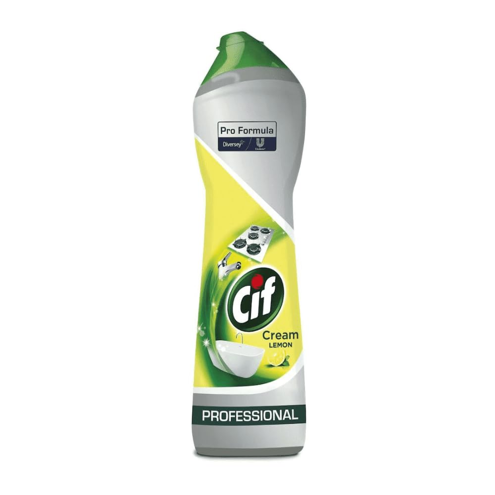 Cif Professinal - Crema limpiadora suave de cítricos para cocina y baño, también para esmalte, vitrocerámica, plástico, laminado, PVC, aluminio y superficies pintadas, 8 x 0,75 l