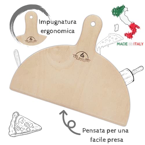 Pizza Paletten Set 30cm Birkenholz Pizzaschaufel Kurz Doppelofen Elektro Profi Zuhause Schamottstein...