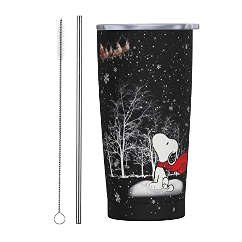 スヌーピー アニメ ストロー&ストローブラシ付き マグカップ コーヒーカップ 600ML コンビニカップ タンブラー ステンレス製 保冷 保温 車用 蓋付き 持ち運び 水筒 大容量 直飲み キャラクター 人気 プレゼント