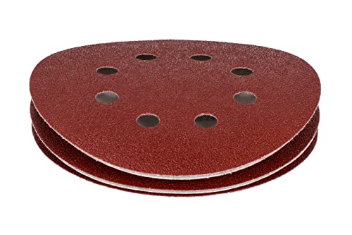 Mirka Red Abrasive paper Sanding discs diameter 125 mm/Hook & loop fastening / 8 holes/grit P80 / 5 pieces/for sanding wood metal and plastic - Image 3