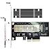 glotrends M.2 NVMe PCIe x16 Adapter mit 0,3 cm dickem Kühlkörper für M.2 SSD, PCIe 4.0 | 3.0 M.2 Adapter Card,PCIe GEN4 Full Speed, unterstützt PCIe x4 x8 x16 Slot, Desktop PC Installation (PA09-HS)
