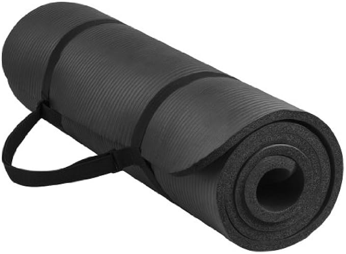 BalanceFrom All Purpose 1/2-Inch Extra Thick High Density Anti-Tear Exercise Yoga Mat with Carrying Strap with Optional Yoga Blocks