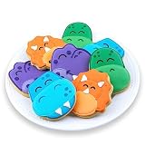 DecoCookies - 16 DINOSAUR Hand-Decorated Cookies - Vanilla Flavor - Individually wrapped