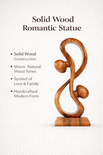 Estatua de Amor Símbolo Infinito de Madera Maciza miniatura 4