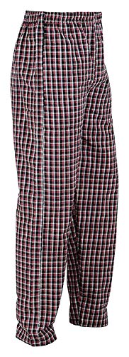 Image of Blended Men's Cotton Checkered Printed Pyjama, Pajamas Colors -(Red, Blue Pack of 2