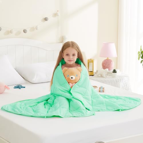 L'AGRATY Weighted Blanket - 36"x48" 3lbs Microfiber Material with Glass Beads Small Blanket for All-Season Summer Fall Winter Soft Thick