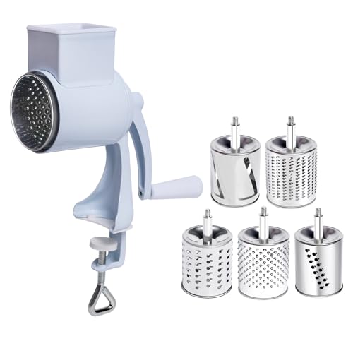 Rallador Manual con 5 Discos Intercambiables para Queso miniatura 4