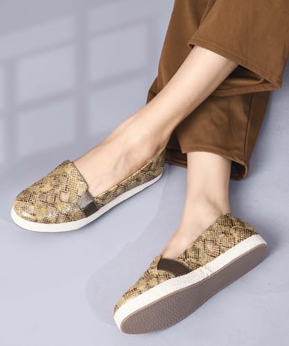Image of JM LOOKS Women Textured Slip On Loafers with Platform Sole Construction