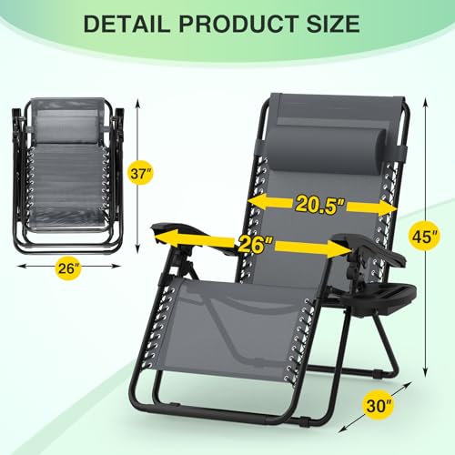 Suteck BZ-1846-214 Zero Gravity Chairs Set Of 2 thumb #1