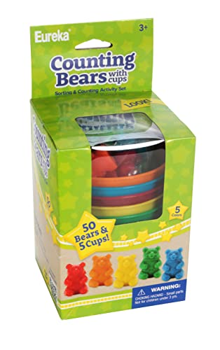 Image of 50 Counting Bears with 5 Cups