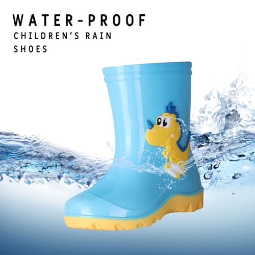 IWIHMIV Toddler Rain Boots Non Slip Kids Rubber Rain Boots Outdoor Lightweight Comfortable Rainboots for Boys and Girls2