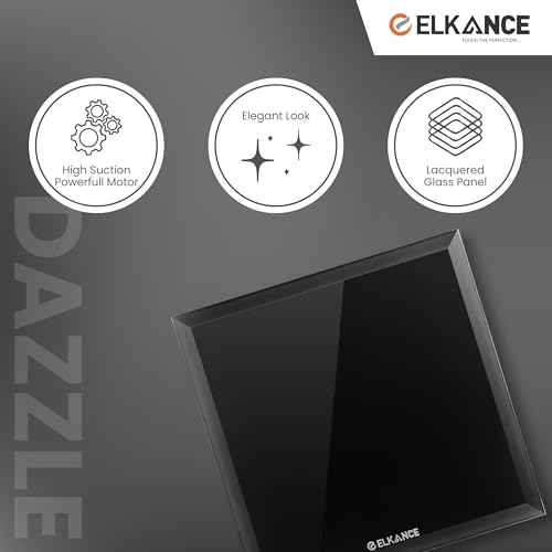 Image of Dazzle 150mm (6 Inches) Axial Exhaust Fan | BLDC Motor | 7W, 2400 RPM | Premium Lacquered Glass Panel - Stylish Ventilation for Office, Kitchen & Bathroom | (Black)