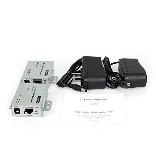 Gimax VGA extender 100 meters, audio and video transmitter, single cable rj45 signal amplifier, vga extender