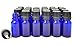 ljdeals 10ml Cobalt Blue Essential Oil Bottle with Euro Dropper Black Cap Glass Bottles Pack of 24