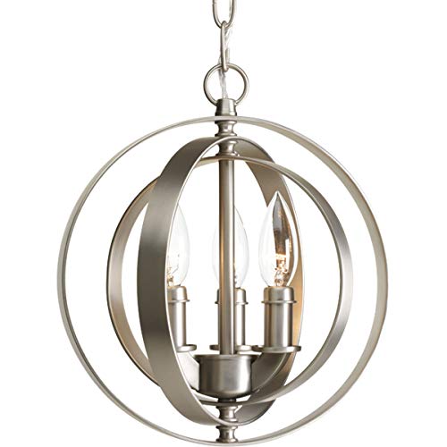 Progress Lighting P5142-126 Equinox Pendants, Burnished Silver