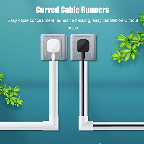 Canaletas para cables autoadhesivas para piso y pared, protector de cables de 1 m, color blanco, medidas 50 x 13,5 mm miniatura 2